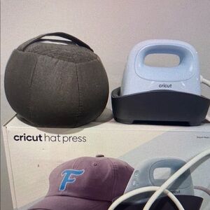 Cricut Hat Press in Light Blue and Dark Gray